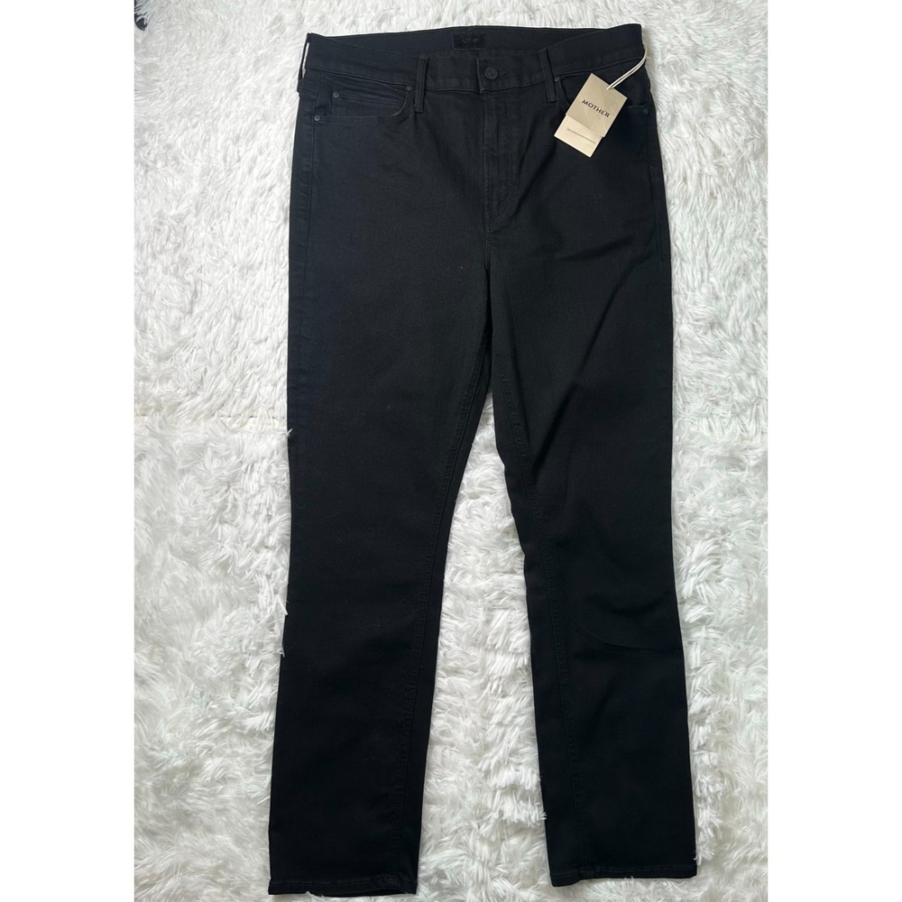 Mother The Mid Rise Dazzler Ankle Jeans Not Guilty Black 1686-180 Size 32 NEW